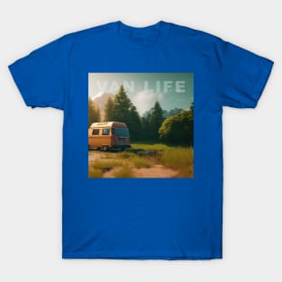 Van Life Camper RV Outdoors in Nature T-Shirt